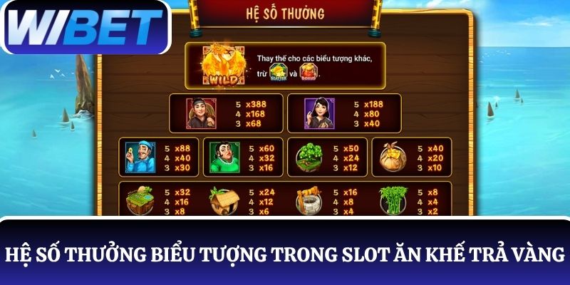 Nắm rõ hệ số thưởng chi tiết các biểu tượng trong slot Ăn Khế Trả Vàng