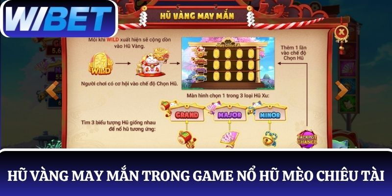 Săn thưởng hấp dẫn với Hũ Vàng May Mắn trong nổ hũ Mèo Chiêu Tài
