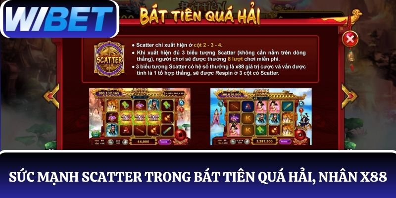 Sức mạnh Scatter trong Bát Tiên Quá Hải, quay miễn phí nhân x88
